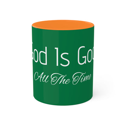 Inspirational God Is Good Coffee Mug - 11oz Colorful Ceramic