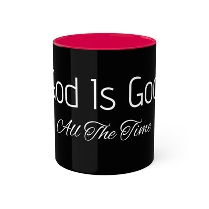 Inspirational God Is Good Coffee Mug - 11oz Colorful Ceramic