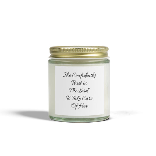 Inspirational Scented Candle - 'She Confidently Trust in the Lord'