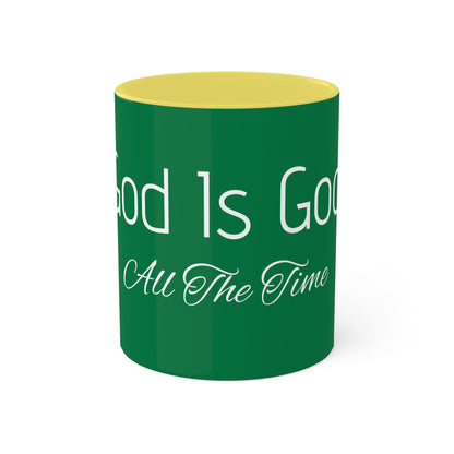 Inspirational God Is Good Coffee Mug - 11oz Colorful Ceramic