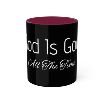 Inspirational God Is Good Coffee Mug - 11oz Colorful Ceramic