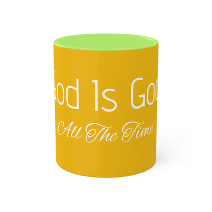 Inspirational God Is Good Coffee Mug - 11oz Colorful Ceramic