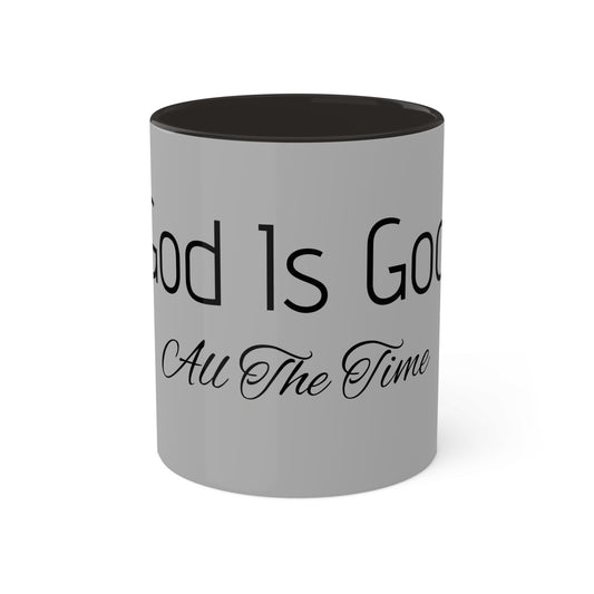 Inspirational God Is Good Coffee Mug - 11oz Colorful Ceramic