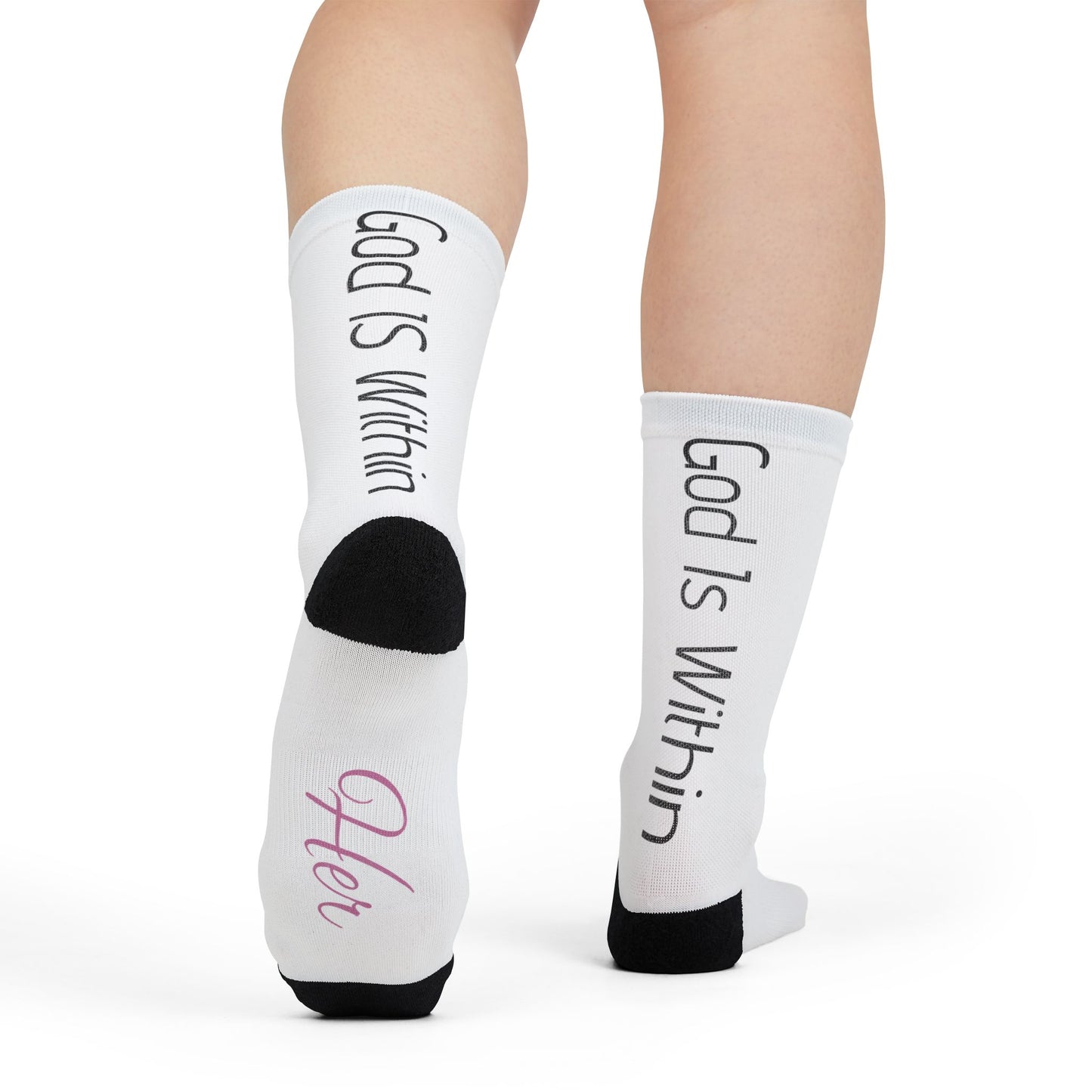 God is Within Her - Sublimation Crew Socks