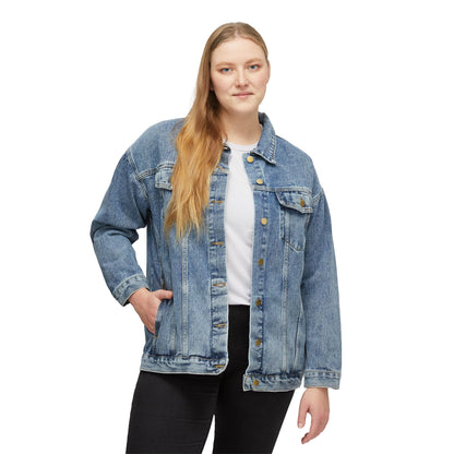 Blessed Beyond Measure Women's Denim Jacket - Stylish & Inspirational Christian Outerwear